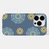 Turquoise Blauwgroen Blauw en geel Mandala Kunstpa Case-Mate iPhone Case (Achterkant (horizontaal))