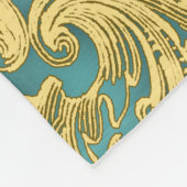 Turquoise Blauwgroen Blauw Goud Prince Crown Baby Fleece Deken (Hoek)