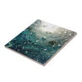 Turquoise Blauwgroen Blue Bubbles Water Zee Patroo Tegeltje (Zijkant)