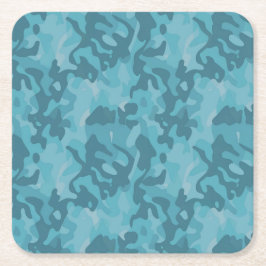 Turquoise Blauwgroen Blue Camo Onderzetter Set
