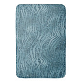 Turquoise Blauwgroen Blue Glitter Zebra Print Badmat (Voorkant Verticaal)