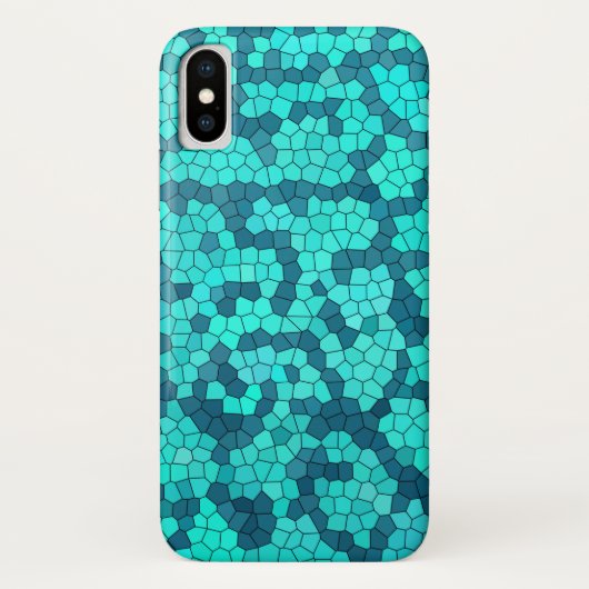 Turquoise Blauwgroen Blue Pattern Case-Mate iPhone Case (Achterkant)