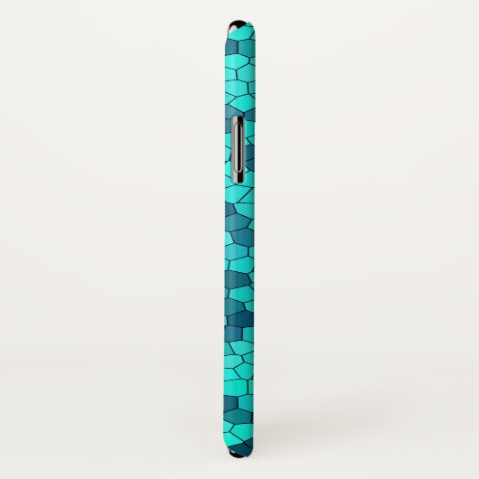 Turquoise Blauwgroen Blue Pattern Case-Mate iPhone Case (Achterkant / rechts)