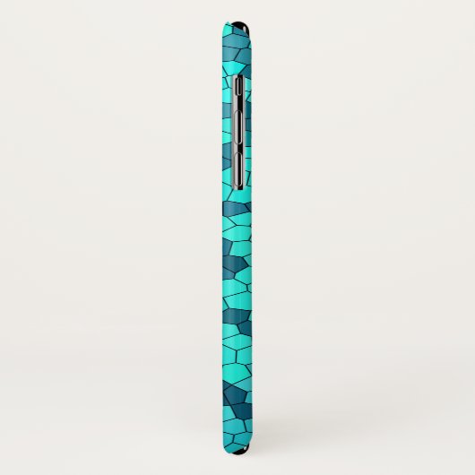 Turquoise Blauwgroen Blue Pattern Case-Mate iPhone Case (Achterkant/links)