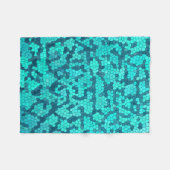 Turquoise Blauwgroen Blue Pattern Fleece Deken (Voorkant (Horizontaal))