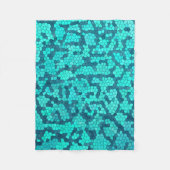 Turquoise Blauwgroen Blue Pattern Fleece Deken (Voorkant)