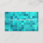 Turquoise Blauwgroen Blue Pattern Visitekaartje (Voorkant)