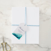 Turquoise Blauwgroen bruiloft dank u gunst cadeau Cadeaulabel (Met Touw)