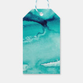 Turquoise Blauwgroen bruiloft dank u gunst cadeau Cadeaulabel (Achterkant)