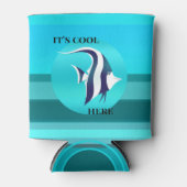 Turquoise Blauwgroen Cute Fish Koelbox Blikjeskoeler (Voorkant)