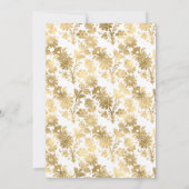 Turquoise - Blauwgroen en Gold Floral Wedding Upda Kaart (Achterkant)