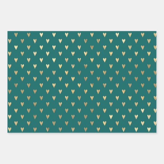 Turquoise - Blauwgroen en Gold Paris Inpakpapier Vel (Voorkant 3)