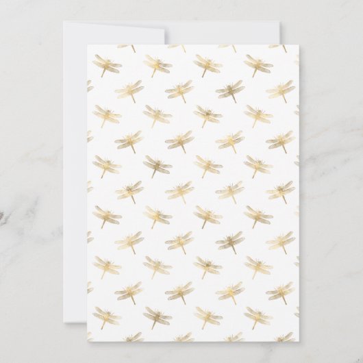 Turquoise - Blauwgroen en gouden Floral Wedding Kaart (Achterkant)