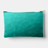 Turquoise blauwgroen geometrisch maaspatroon Monog Etui (Achterkant)