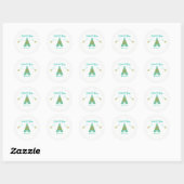 Turquoise Blauwgroen Gold Tepee Birthday Party Fav Ronde Sticker (Vel)