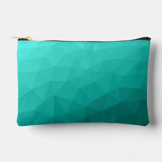 Turquoise blauwgroen gradiënt geometrisch maaspatr etui (Voorkant)