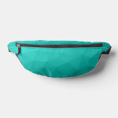 Turquoise blauwgroen gradiënt geometrisch maaspatr heuptasje (Liggend)