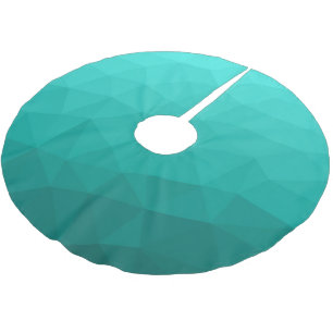 Turquoise blauwgroen gradiënt geometrisch maaspatr kerstboom rok
