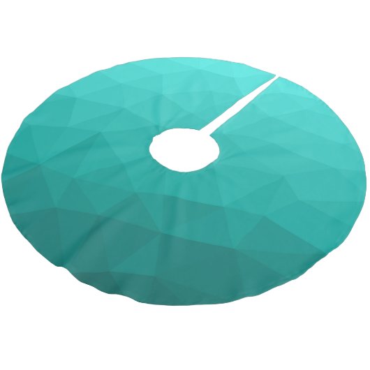 Turquoise blauwgroen gradiënt geometrisch maaspatr kerstboom rok (Gekanteld)
