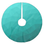 Turquoise blauwgroen gradiënt geometrisch maaspatr kerstboom rok (Voorkant)