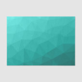 Turquoise blauwgroen gradiënt geometrisch maaspatr tissuepapier (Voorkant)