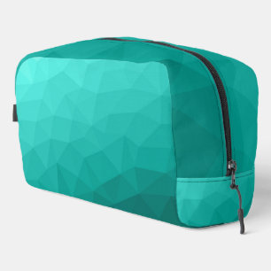 Turquoise blauwgroen gradiënt geometrisch maaspatr toilettasje