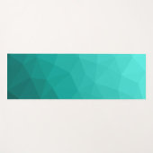 Turquoise blauwgroen gradiënt geometrisch maaspatr yogamat (Voorkant (horizontaal))
