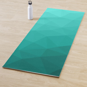 Turquoise blauwgroen gradiënt geometrisch maaspatr yogamat