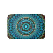 Turquoise Blauwgroen Green Mandala Round Star Patt Badmat (Voorkant)