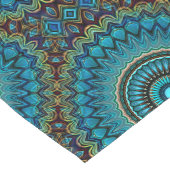 Turquoise Blauwgroen Green Mandala Round Star Patt Lange Tafelloper (Hoek)