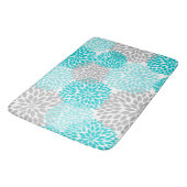 Turquoise Blauwgroen grijs douchedecor Badmat (Gekanteld)