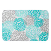 Turquoise Blauwgroen grijs douchedecor Badmat (Voorkant)