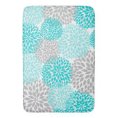 Turquoise Blauwgroen grijs douchedecor Badmat (Voorkant Verticaal)