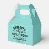 Turquoise Blauwgroen Hangover Relief Kit Bedankdoosjes (Voorkant Zijde)