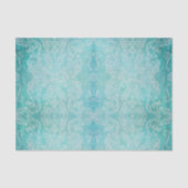 Turquoise Blauwgroen Klassieke barokesmantel vervo Tissuepapier (Voorkant)