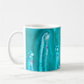 Turquoise Blauwgroen koffie Mok (Links)