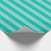 Turquoise, Blauwgroen LG Preppy Stripe 2X DIY BG Cadeaupapier (Hoek)