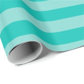 Turquoise, Blauwgroen LG Preppy Stripe 2X DIY BG Cadeaupapier (Rol Hoek)