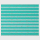 Turquoise, Blauwgroen LG Preppy Stripe 2X DIY BG S Cadeaupapier (Vlak)