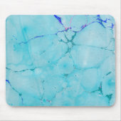 Turquoise Blauwgroen Marble Paint Abstracte Waterv Muismat (Voorkant)