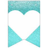 Turquoise Blauwgroen Ombre Glitter SWEET 16 ZESTIE Vlaggetjes (Eerste vlag)