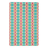 Turquoise Blauwgroen Oranje Modern Aztec Mini Klembord (Achterkant)