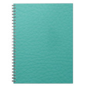 Turquoise Blauwgroen Retro Trendy Custom Leather Notitieboek (Voorkant)