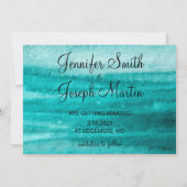 Turquoise Blauwgroen Waterverf Maryland Destinatio Save The Date (Achterkant)
