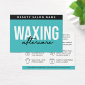 Turquoise Blauwgroen Waxing Aftercare Kaart Hair R (Bureau)