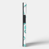 Turquoise blauwgroen witte volleyballpatroongesche Case-Mate iPhone case (Achterkant / Rechts)