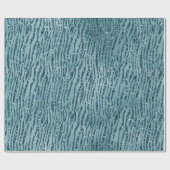 Turquoise Blauwgroen Zebra Print Glitter Cadeaupapier (Vlak)