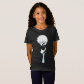 Turquoise Blik: Anime Design T-shirt (Voorkant volledig)