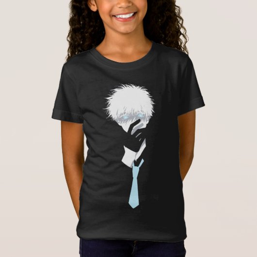 Turquoise Blik: Anime Design T-shirt (Voorkant)