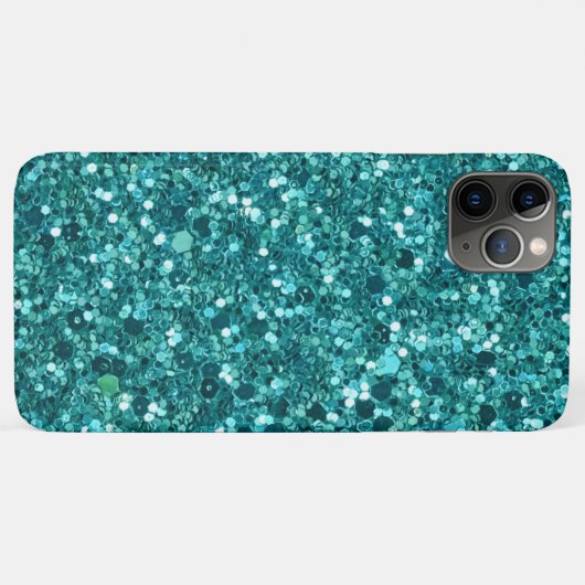 Turquoise Bling, sparkle en glitter Case-Mate iPhone Case (Achterkant (horizontaal))